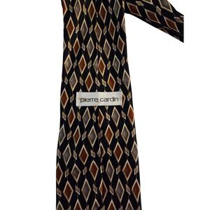 Pierre Cardin Men's Necktie Diamond‎ Pattern Black Brown Gray Classic